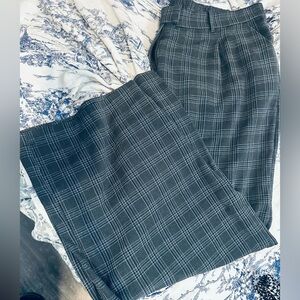 Blue Plaid women's Pants
